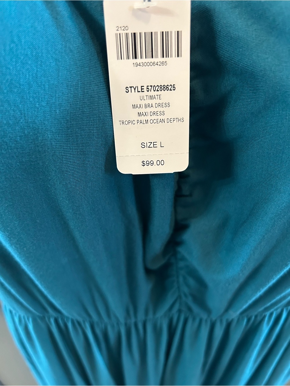 Soma Tropic Palm Ocean Depth-Print Maxi Dress - Picture 3 of 4